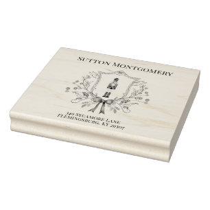 Nutcracker Classic Chrismas Crest Rubber Stamp
