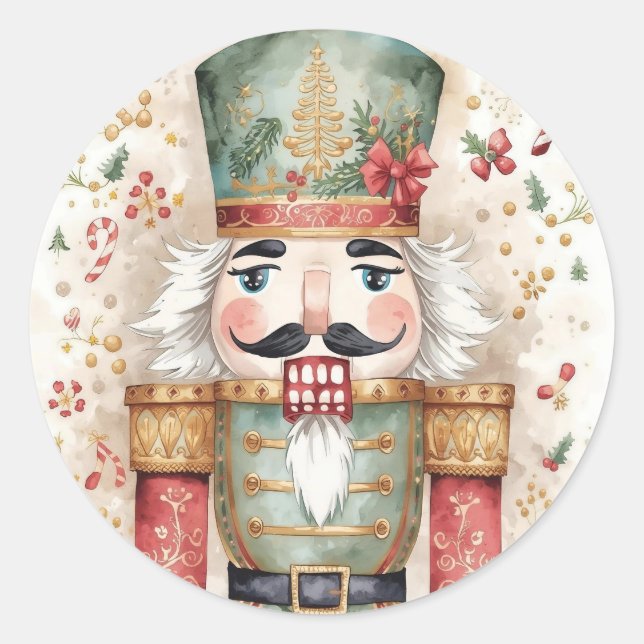 Nutcracker Classic Round Sticker (Front)