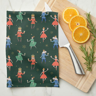 Nutcracker Cocktail Party Christmas Kitchen Towel