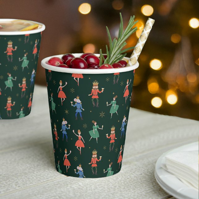 Nutcracker Cocktail Party Christmas Paper Cups (Creator Uploaded)