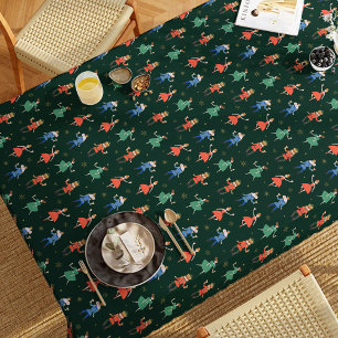 Nutcracker Cocktail Party Christmas Tablecloth