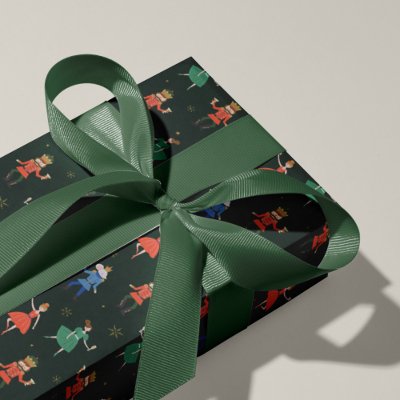 Nutcracker Cocktail Party Christmas Wrapping Paper