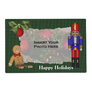Nutcracker Cookie Christmas Holiday Photo Placemat