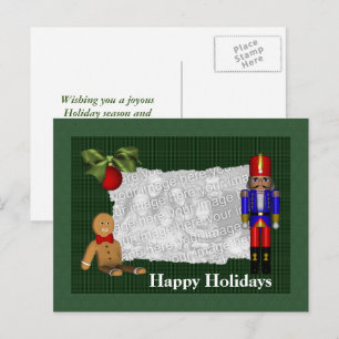 Nutcracker Cookie Christmas Holiday Photo Postcard