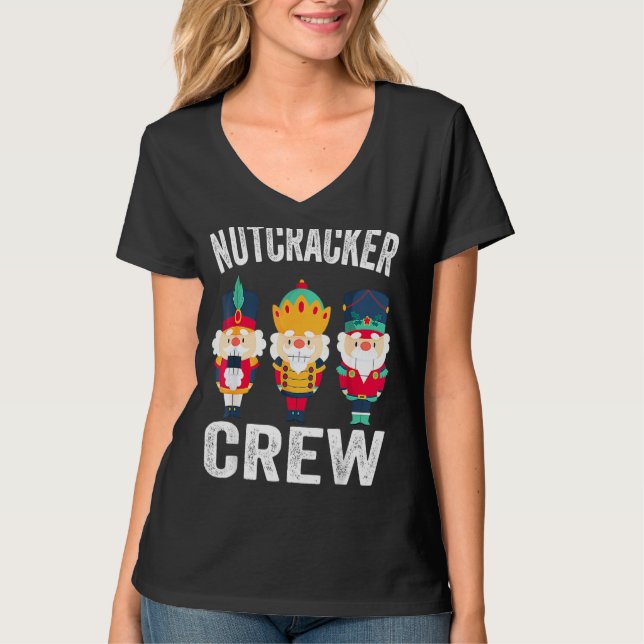 Nutcracker Crew Christmas Nutcracker Kids Funny Xm T-Shirt (Front)