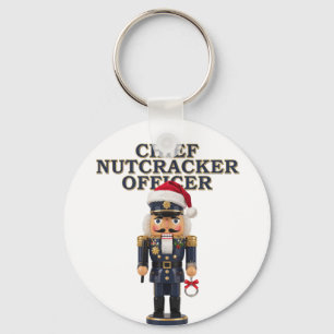 Nutcracker Curling Player Holiday Winter Sports   Keychain