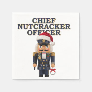 Nutcracker Curling Player Holiday Winter Sports Napkins