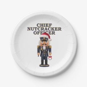 Nutcracker Curling Player Holiday Winter Sports Paper Plates