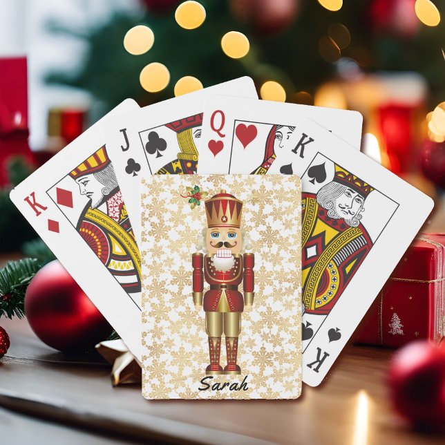 Nutcracker Custom Name Stocking Stuffer Gift Poker Cards (Creator Uploaded)