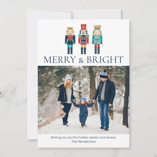 Nutcracker Custom Photo Holiday Card (Front)