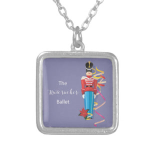 Nutcracker Dance Ballet Performance Congratulation Silver Plated Necklace