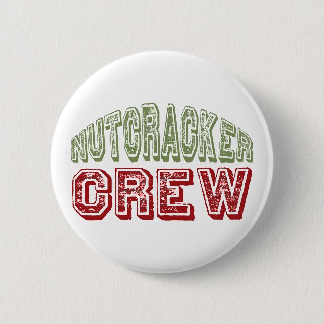 Nutcracker Dance Crew Design for Christmas Pinback Button (Front)