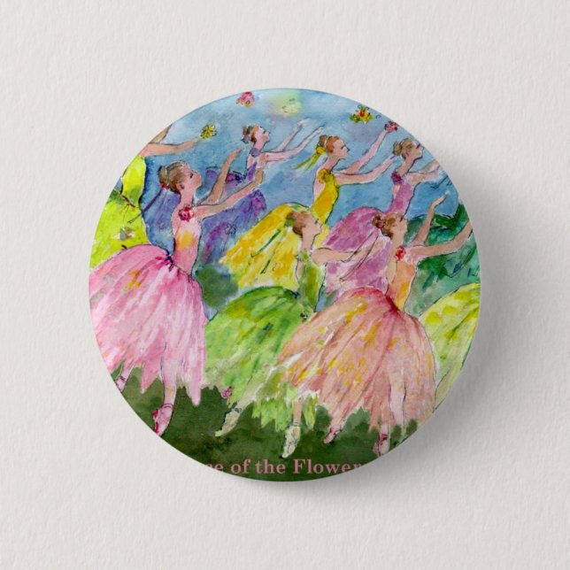 Nutcracker Dance of the Flowers Button (Front)