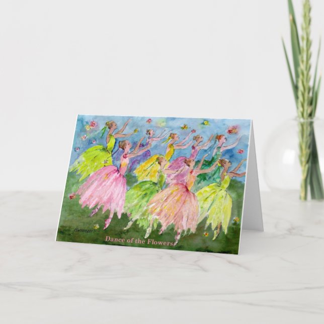 Nutcracker Dance of the Flowers Holiday Card (Front)