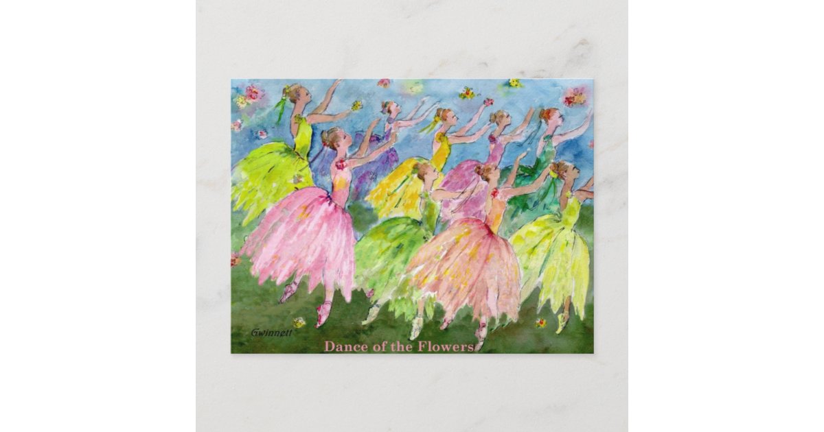 Nutcracker dance of the flowers postcard zazzle