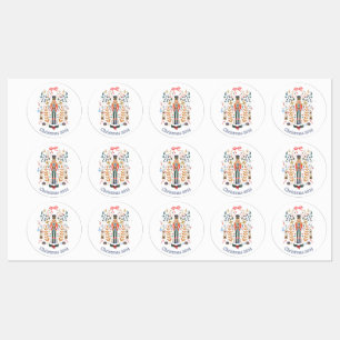 Nutcracker Design Christmas Stickers Labels