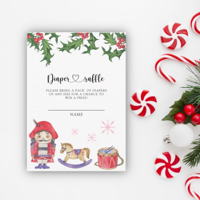 Nutcracker - diaper raffle ticket enclosure card (Creator Uploaded)