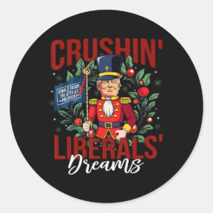 Nutcracker Donald Trump The 47th President Funny H Classic Round Sticker