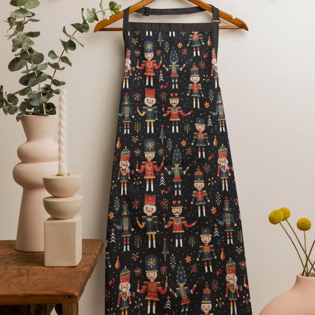 Nutcracker Elegance Festive Pattern Collection Apron (Creator Uploaded)