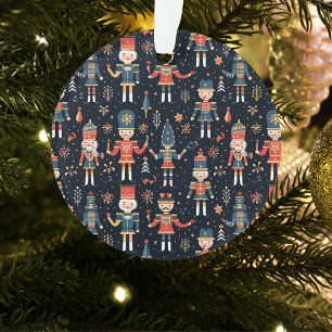 Nutcracker Elegance Festive Pattern Collection" Ornament