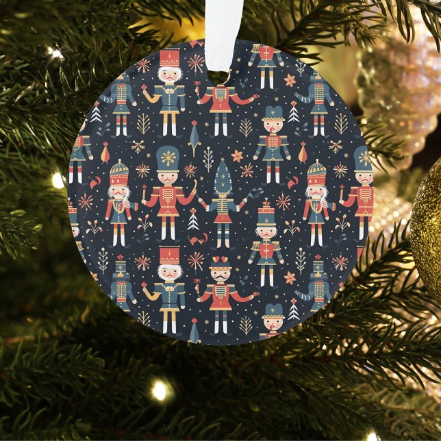 Nutcracker Elegance Festive Pattern Collection" Ornament (Creator Uploaded)