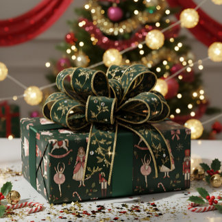 Nutcracker Elegant Ballet Christmas Wrapping Paper