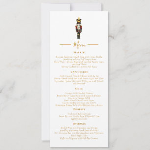 Nutcracker Elegant Christmas Holiday Dinner Menu Invitation