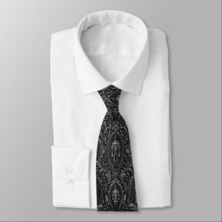 Nutcracker Elegant Victorian Classic Gray Black Neck Tie