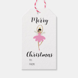 Nutcracker Fairy Ballerina Illustration Gift Tag