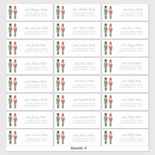 Nutcracker Family Christmas Cards Address Sticker