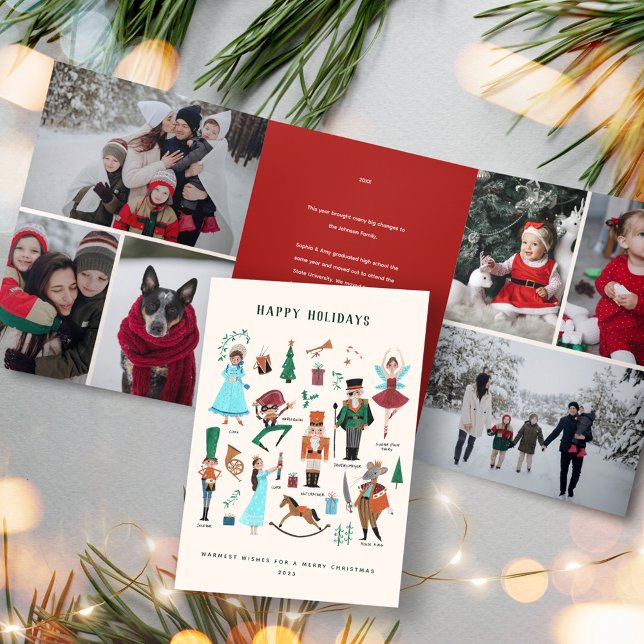 Nutcracker Family Photo Christmas Tri-Fold Invitation (Nutcracker Family Photo Christmas Tri-Fold Invitation)