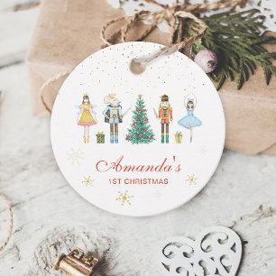 Nutcracker First Christmas Favor Tags