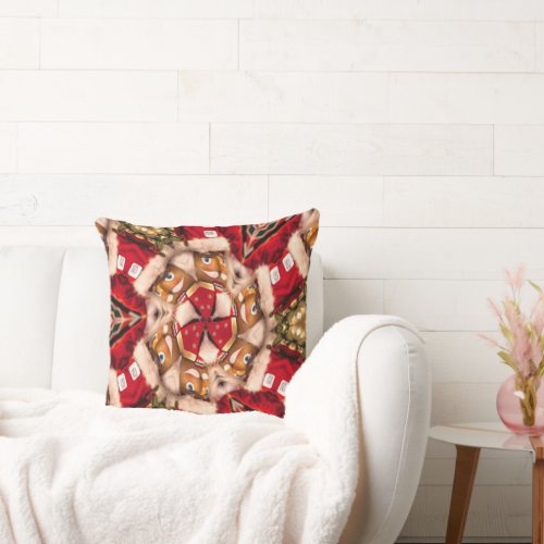 Nutcracker flower pattern throw pillow