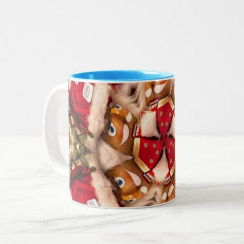 Nutcracker flower pattern Two_Tone coffee mug