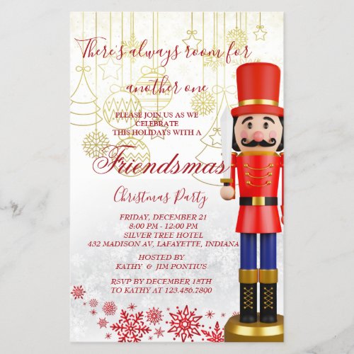 Nutcracker Friendsmas Christmas Party Invitation Flyer