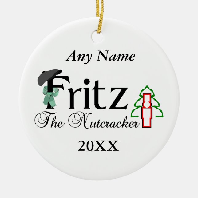 Nutcracker Fritz Ceramic Ornament (Front)