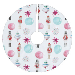 Nutcracker Fun Colorful Christmas Brushed Polyester Tree Skirt
