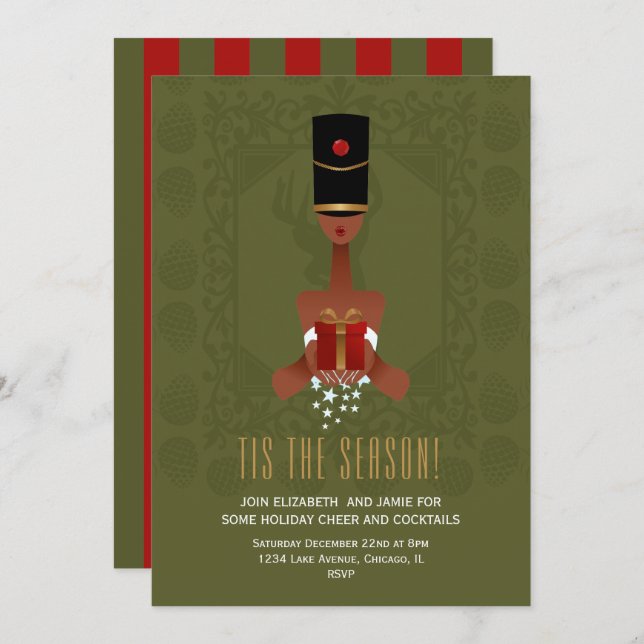Nutcracker Gift Christmas Holiday Party Invitation (Front/Back)