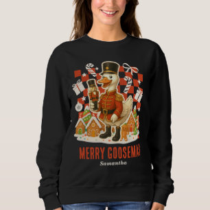 Nutcracker Goose Christmas Holiday Sweatshirt
