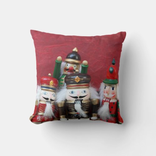 Nutcracker group throw pillow