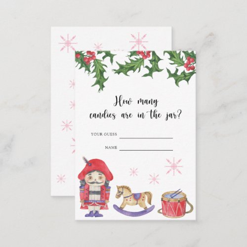 Nutcracker _ guess how many candies  enclosure card