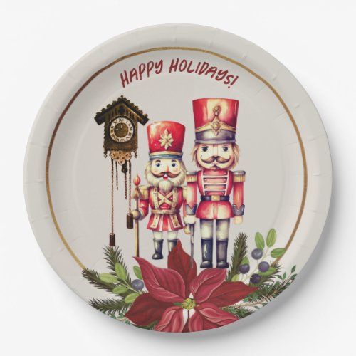 Nutcracker Happy Holidays  Cuckoo Greetings Paper Plates