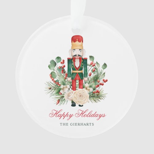 Nutcracker Happy Holidays Family Tree Decor Ornament