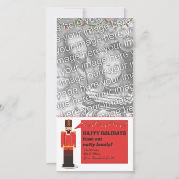 Nutcracker Happy Holidays  Photo Card Template by GoodThingsByGorge at Zazzle