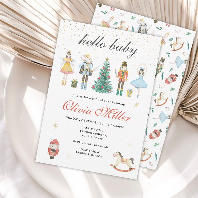 Nutcracker Hello Baby Shower Invitation (Creator Uploaded)