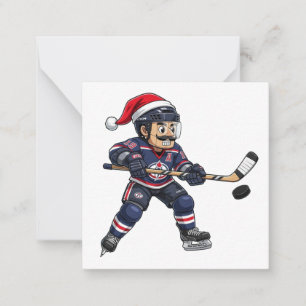 Nutcracker Hockey Athlete Winter Sports Christmas Note Card