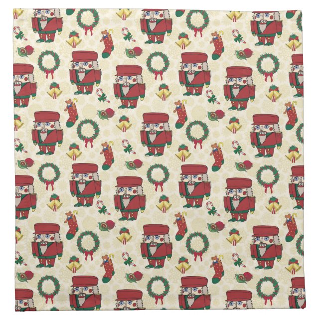 Nutcracker Holiday Christmas Cloth Napkin (Front)