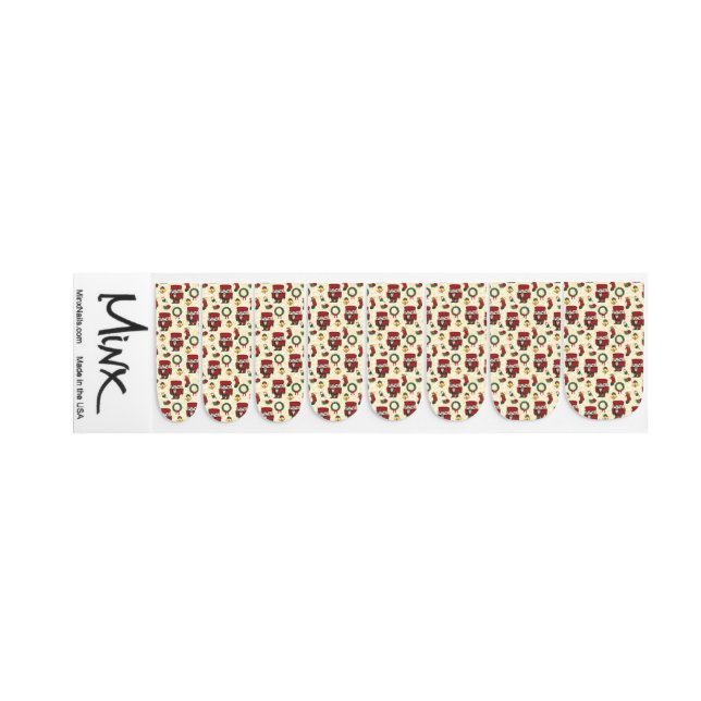 Nutcracker Holiday Christmas Minx Nail Art (Left Hand)