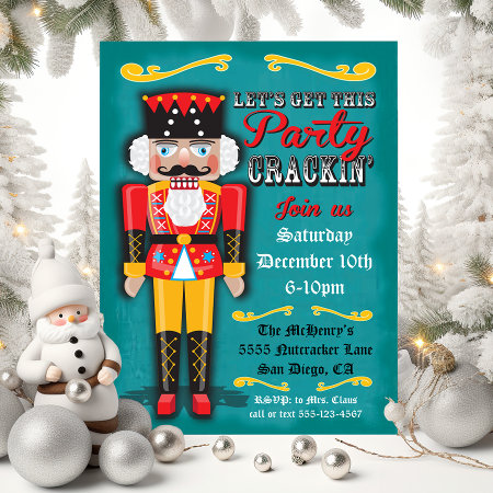 Nutcracker Holiday Christmas Party Invitation
