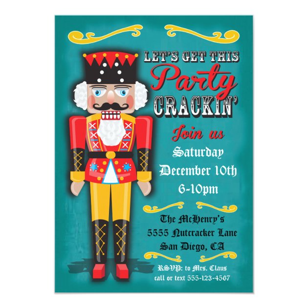 Nutcracker Holiday Christmas Party Invitation